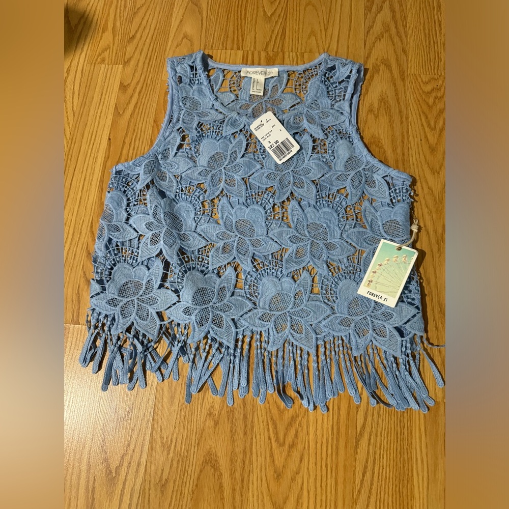 Baby Blue Sleeveless Crop Top